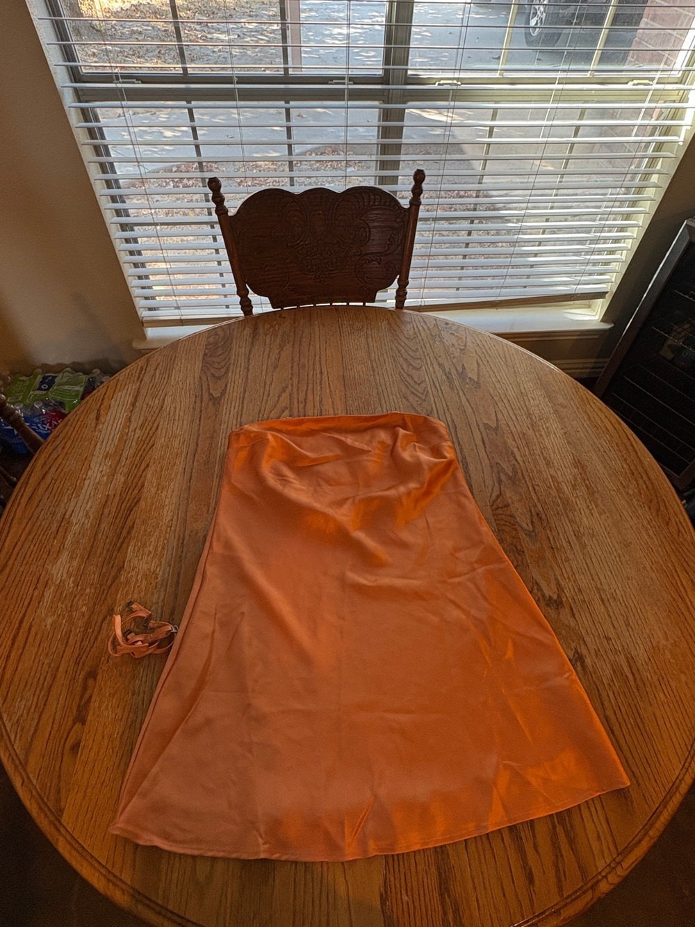 wild fable Orange Satin A-Line Skirt